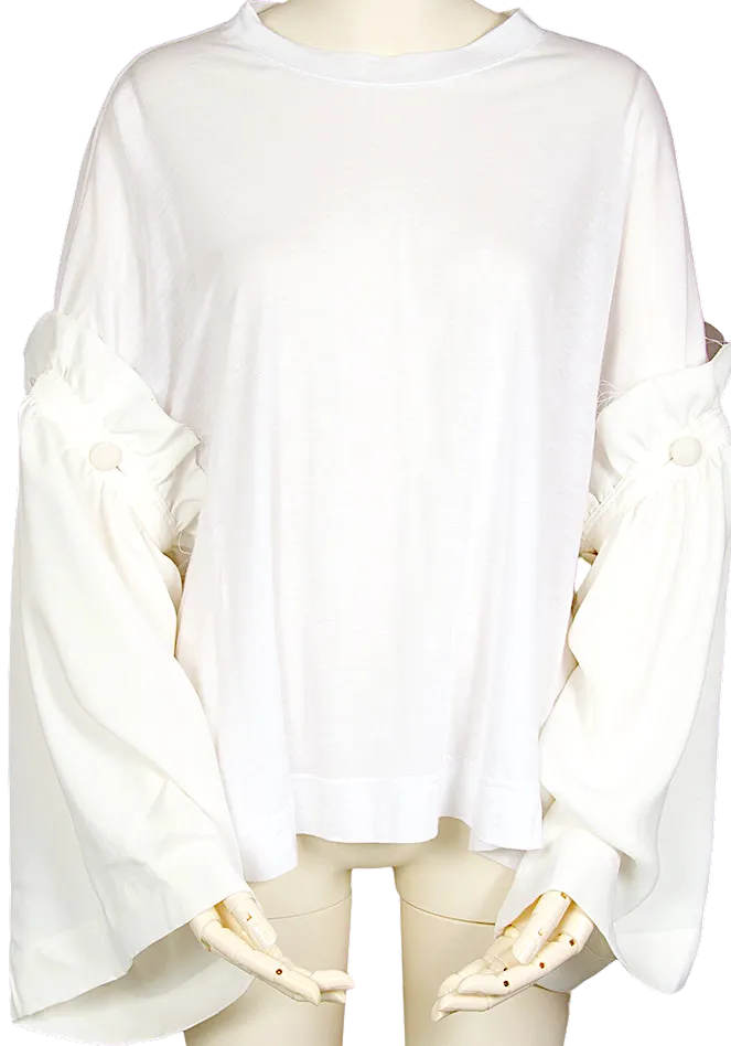Yohji Yamamoto Japan. TAKESHI KOSAKA by Y's Pink Label White Removable Sleeves Shirt