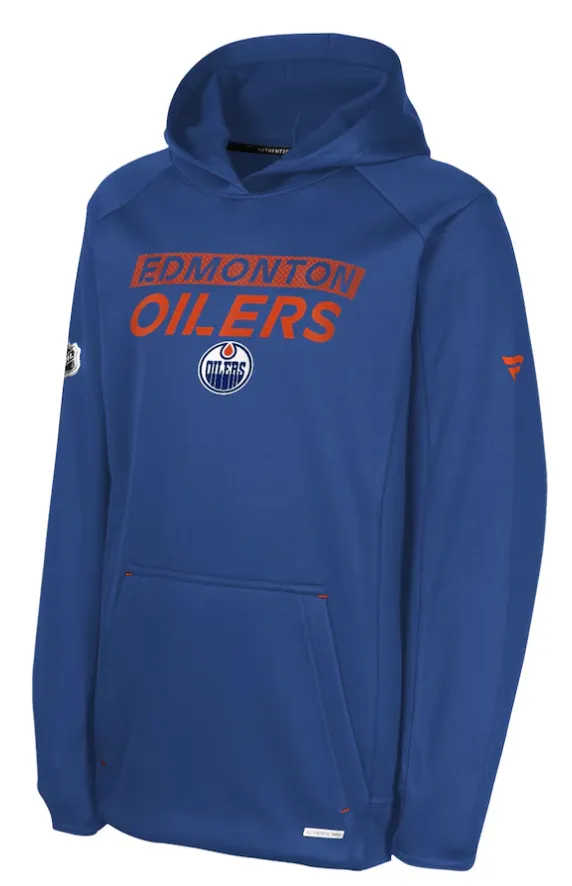 Youth Edmonton Oilers Pro Rink Poly Fleece Pullover Hoodie