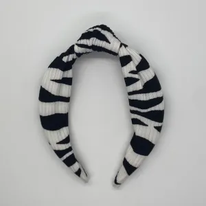Zebra Top Knot Headband