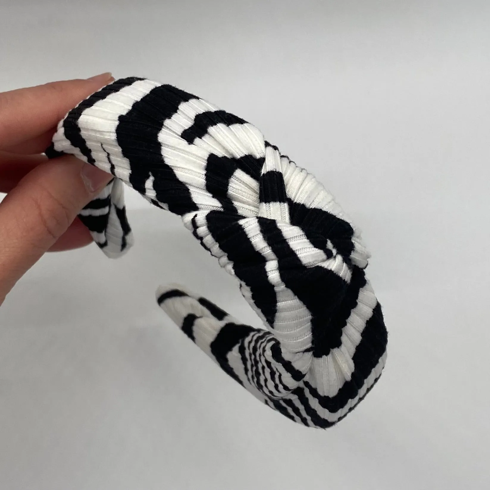 Zebra Top Knot Headband
